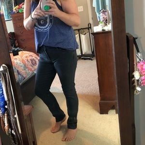 Levi 711 black washed jeans